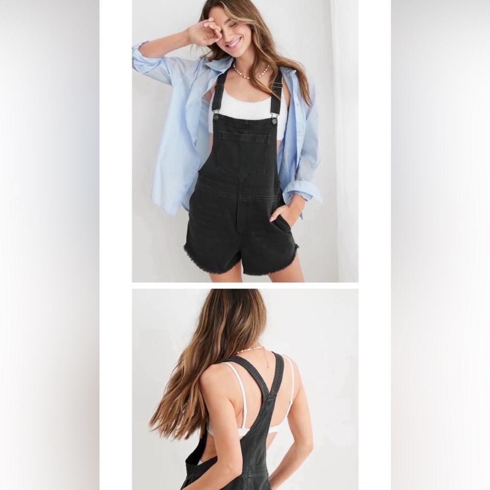 Aerie super soft denim overalls